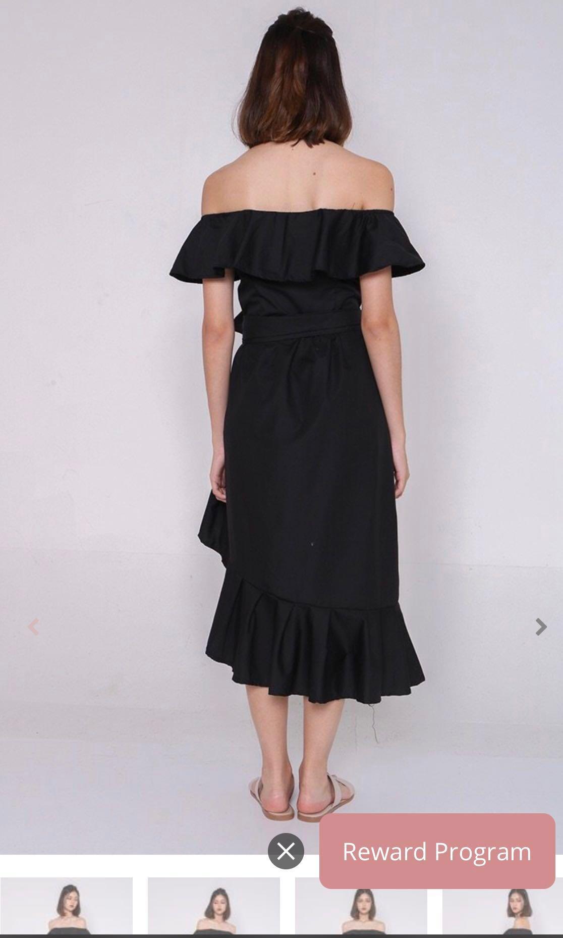 katies woven ruffle dress
