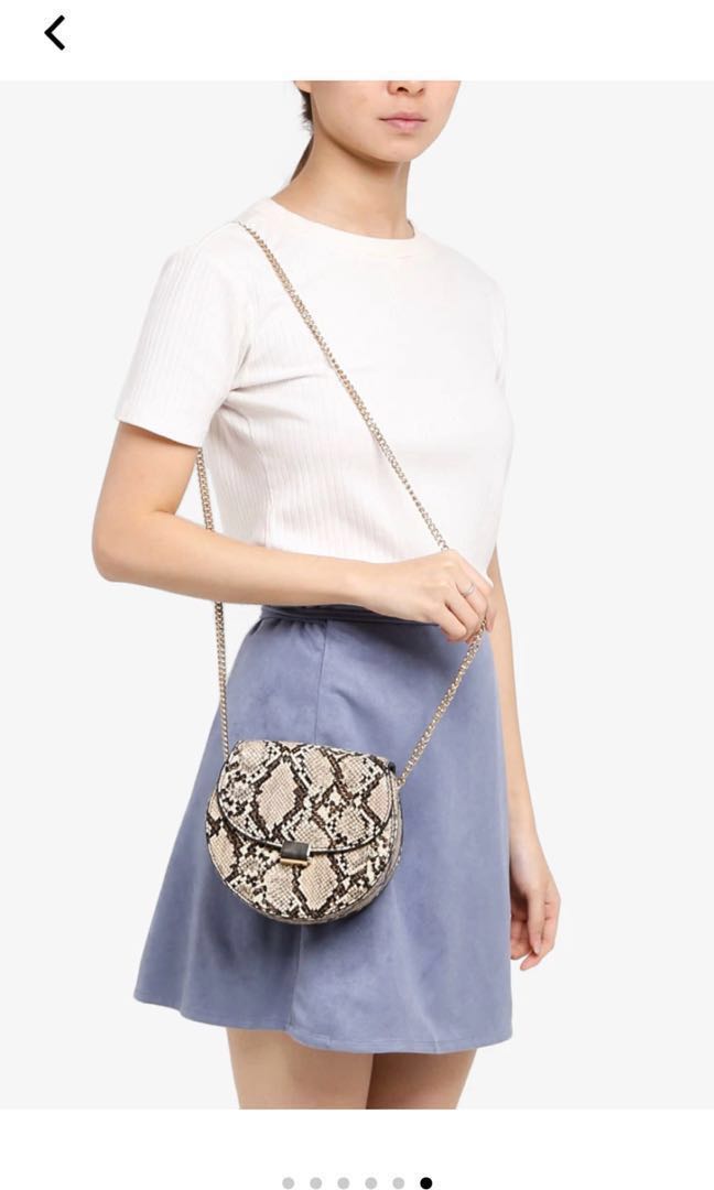 Mango Snake print chain bag