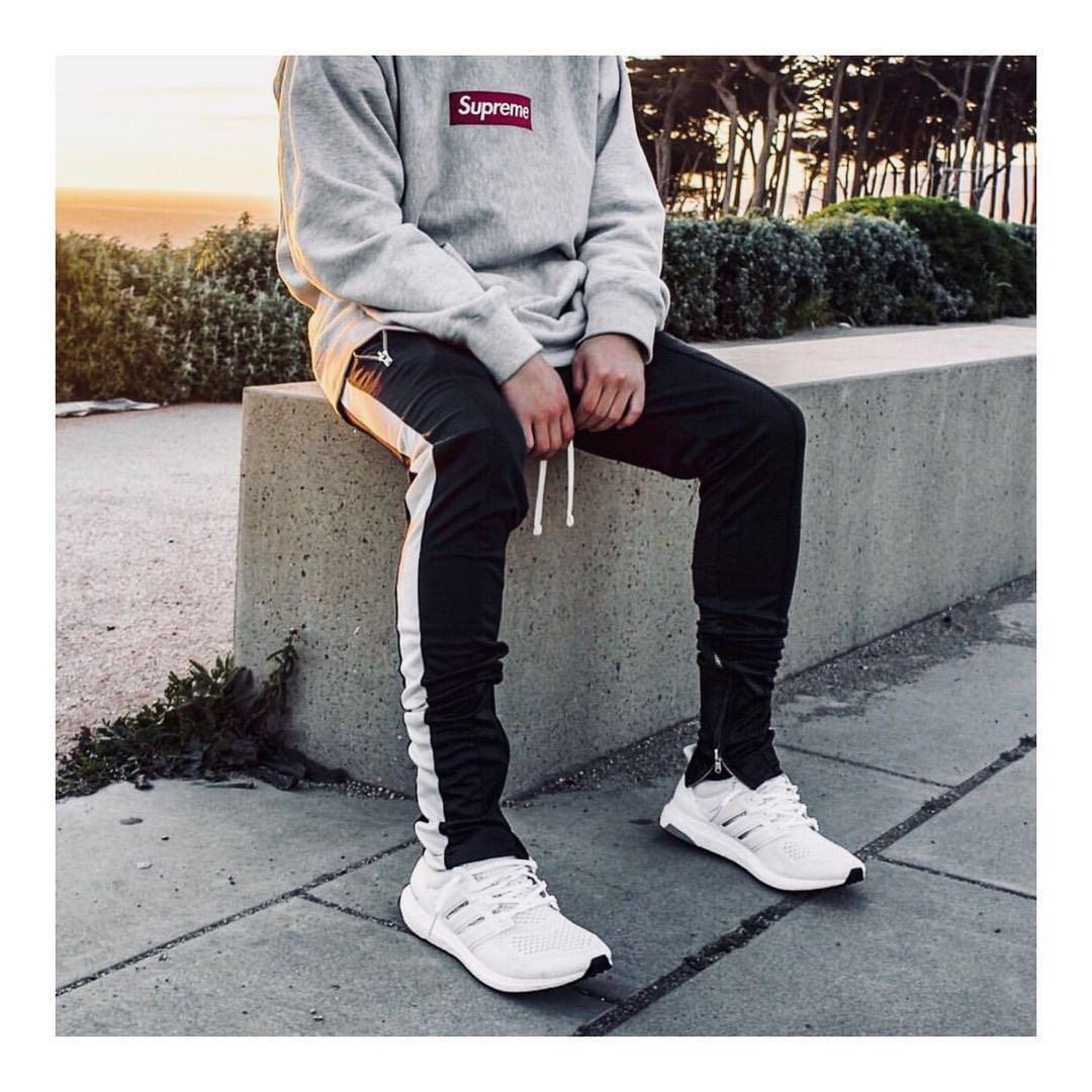 single stripe track pants