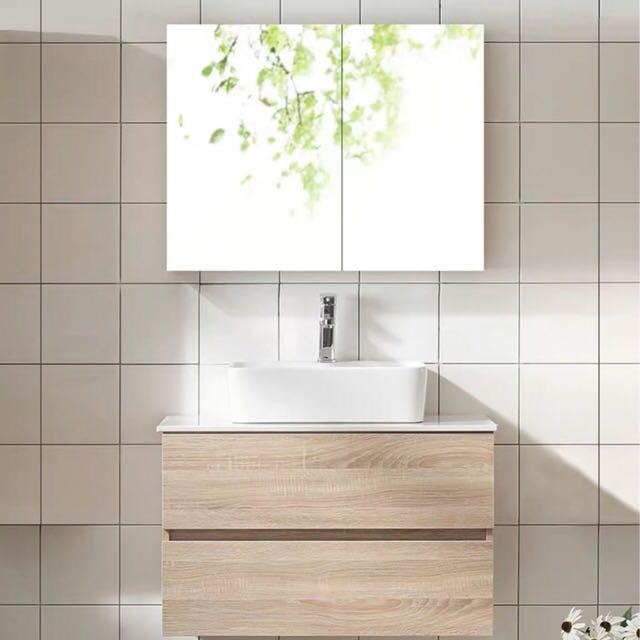 Modern Wooden Bathroom Mirror Cabinet Furniture Home Decor Others On Carousell