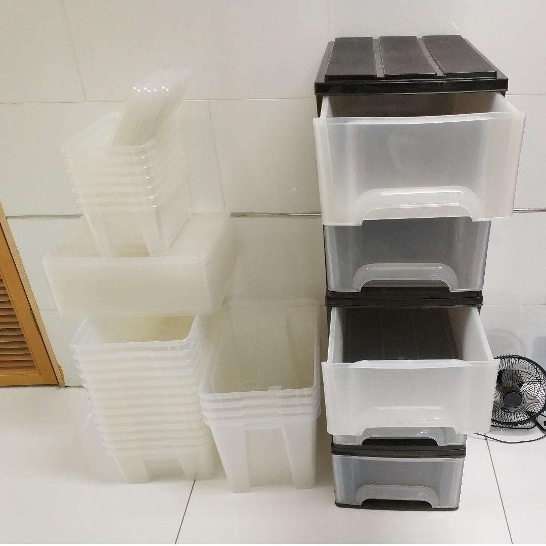 Modular Plastic Storage Drawers And Ikea Samla Boxes Home