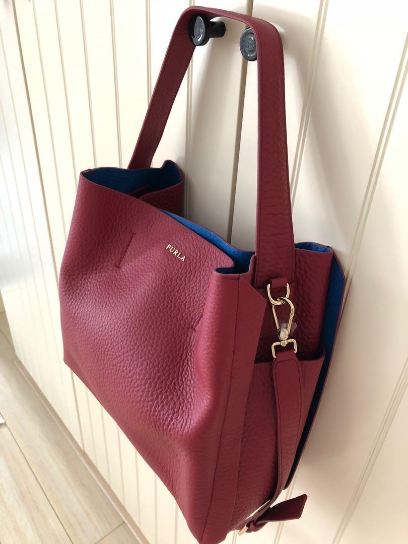 Furla soft sales leather handbag