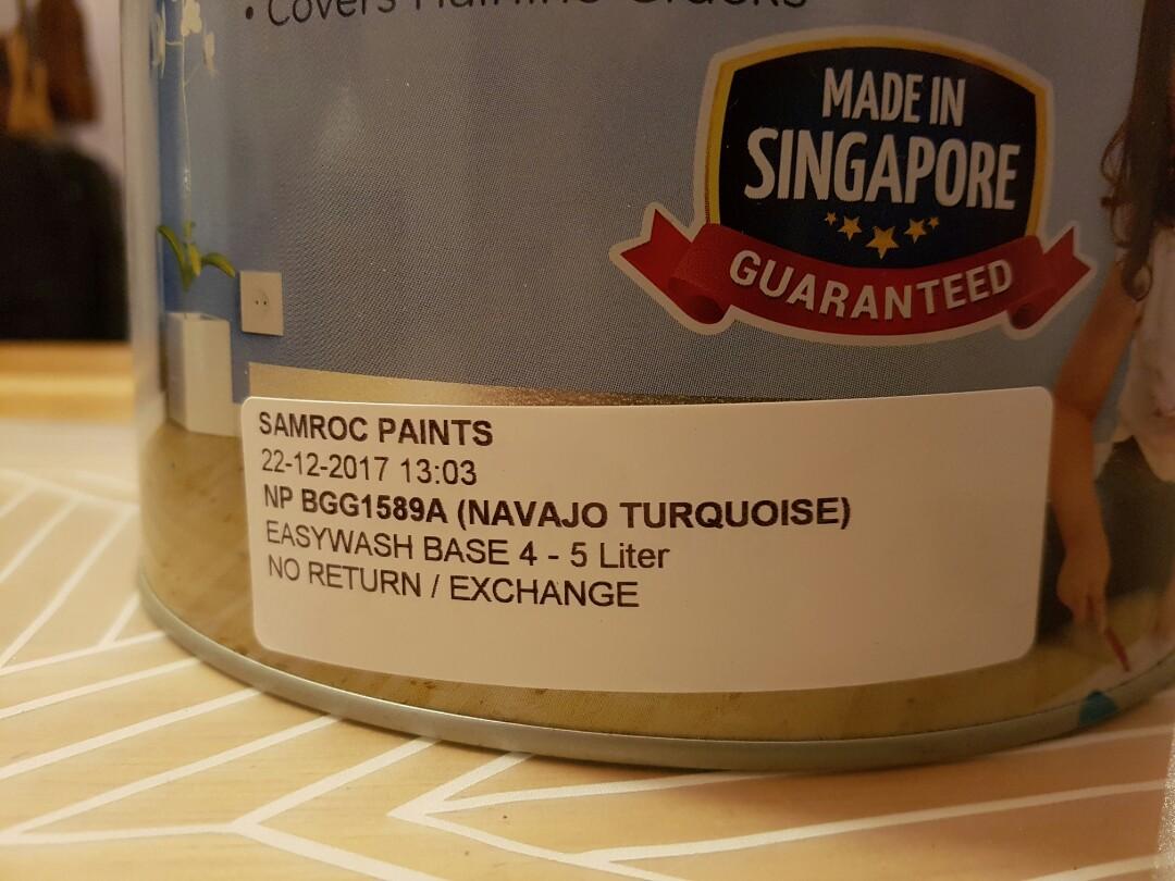 Nippon Paint Navajo Turquoise with Teflon, Everything Else on Carousell