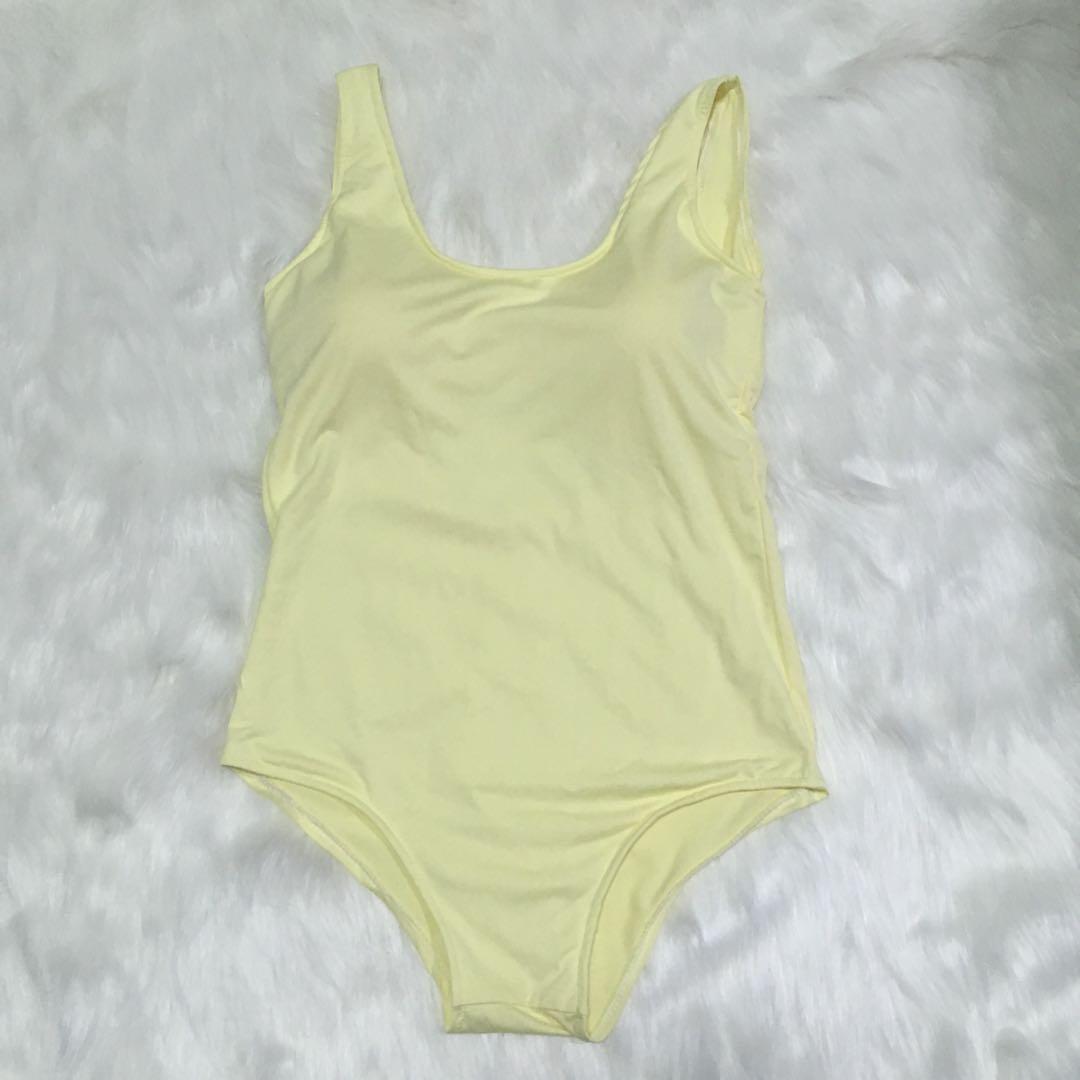 Pastel yellow bodysuit