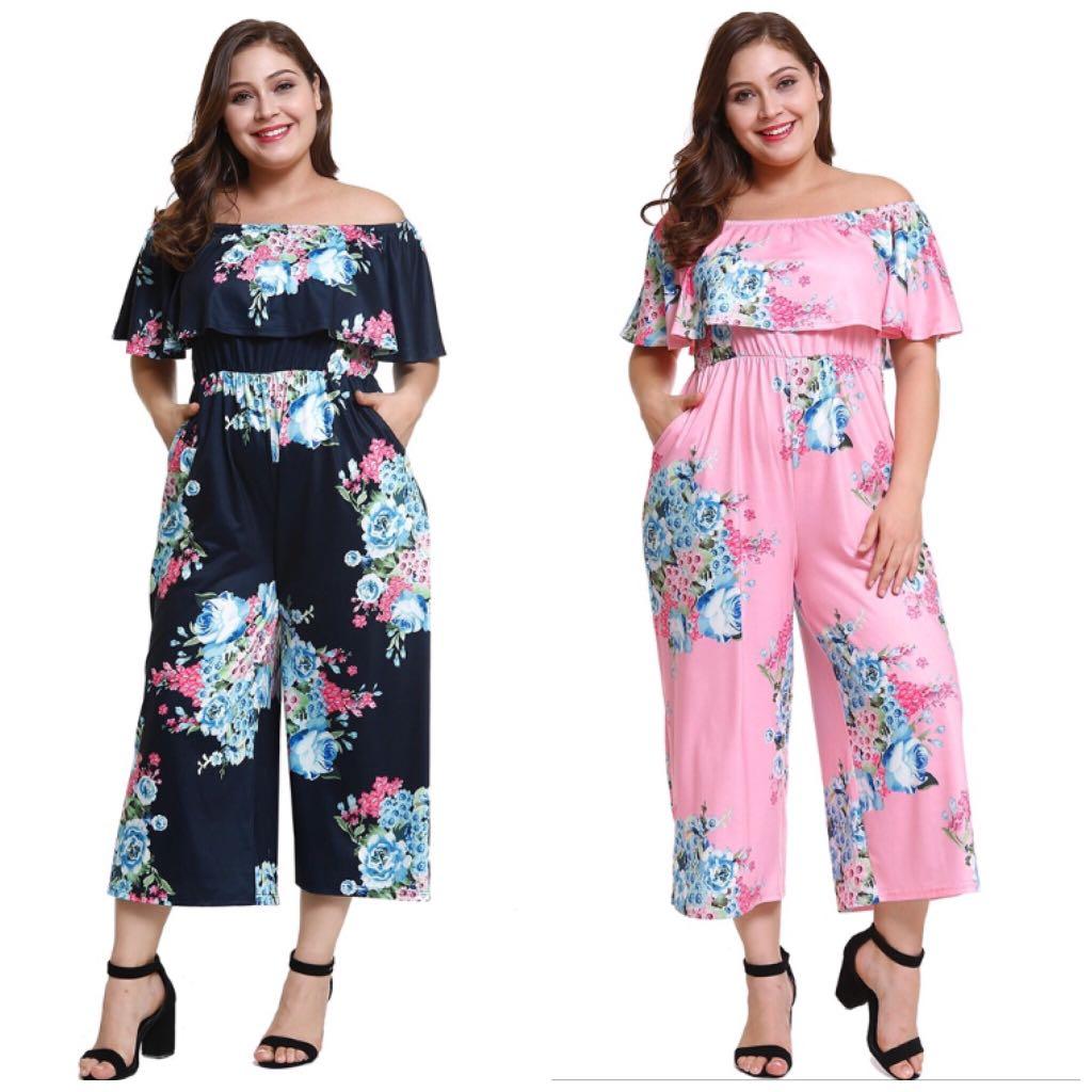 floral jumpsuits plus size