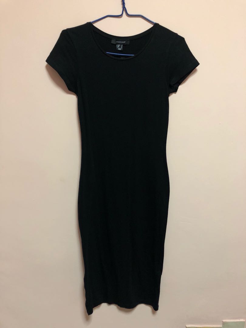 Primark black bodycon dress clearance