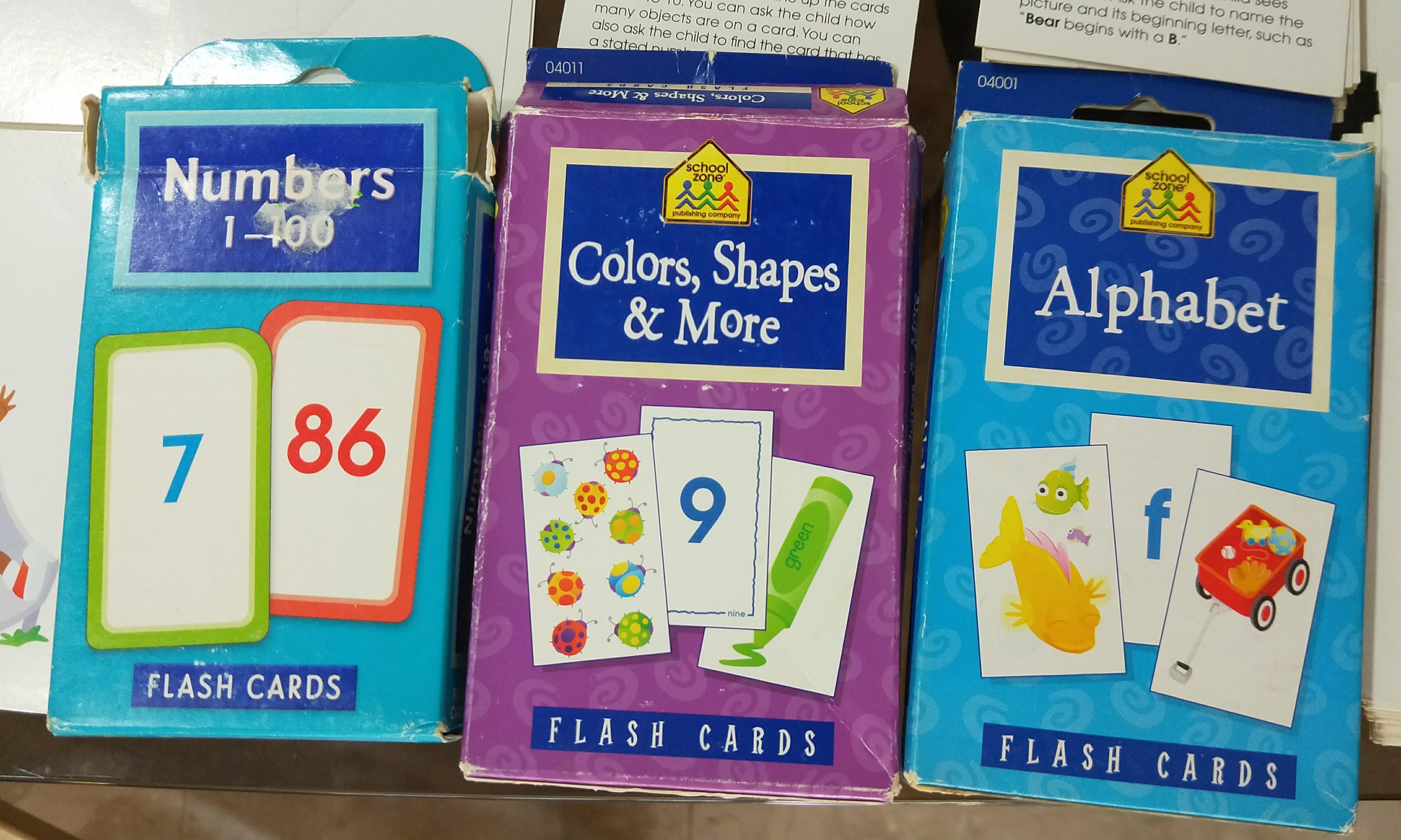 School zone Flash Cards for Alphabets, Colours, Shapes & More and