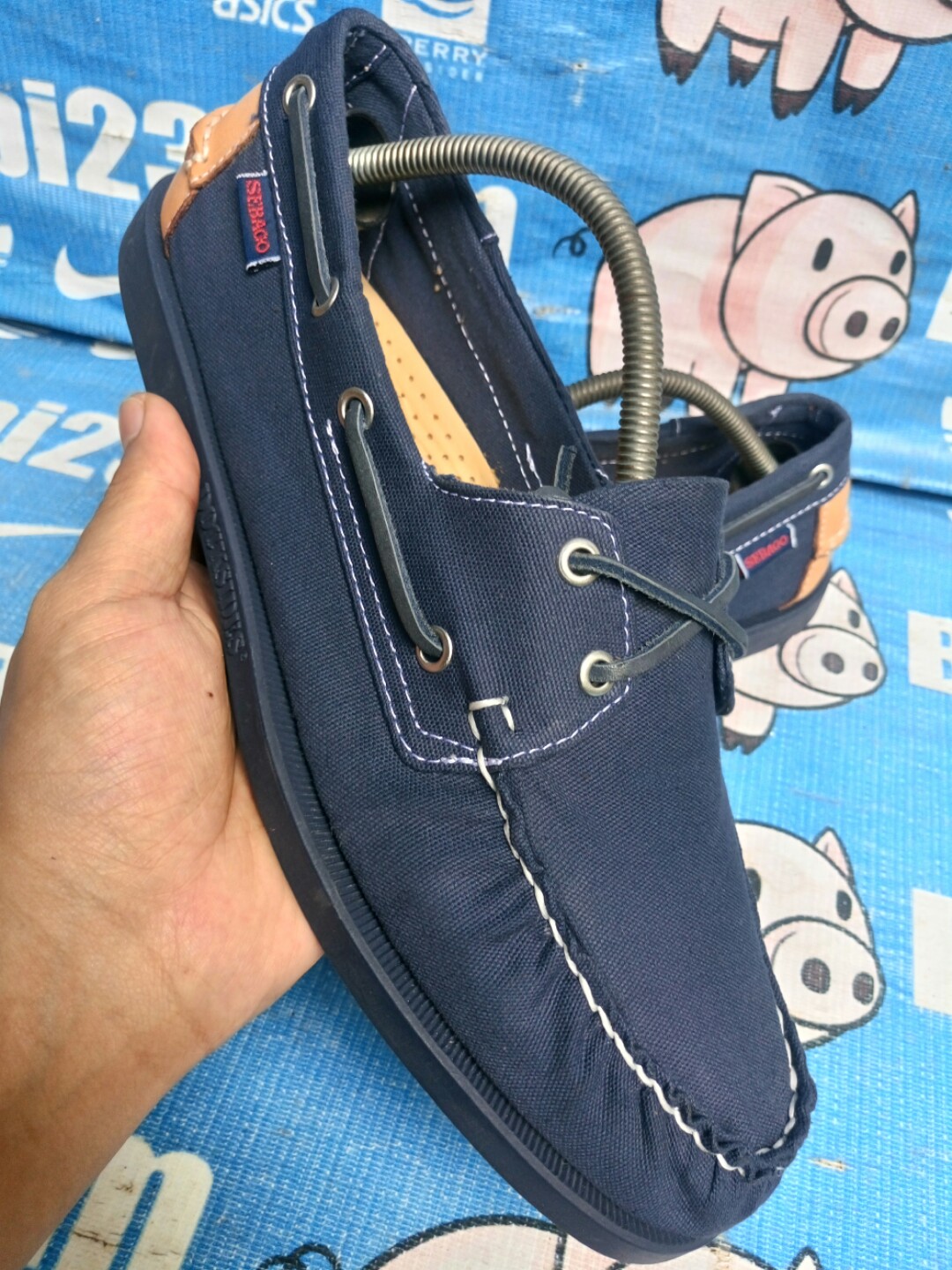 sebago docksides canvas