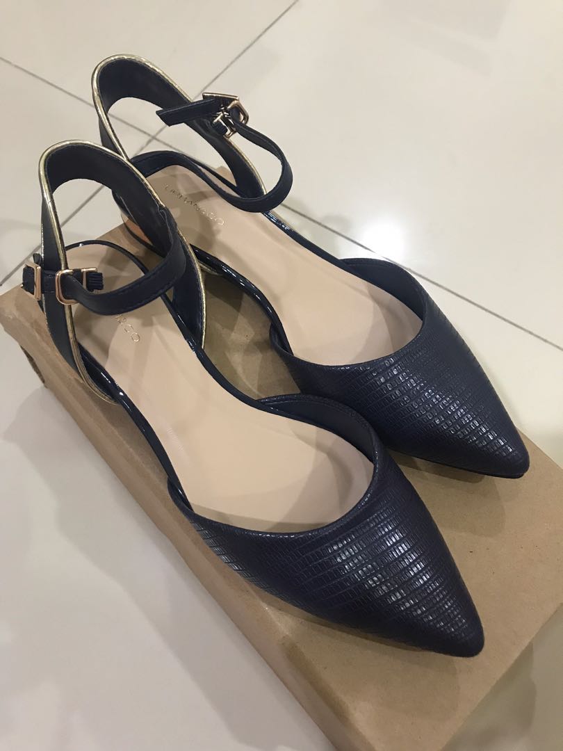 Sepatu Wanita Urban N Co Woman Shoes Chris Urban Co Baru Original Navy Blue Flat Shoes Fesyen Wanita Sepatu Di Carousell