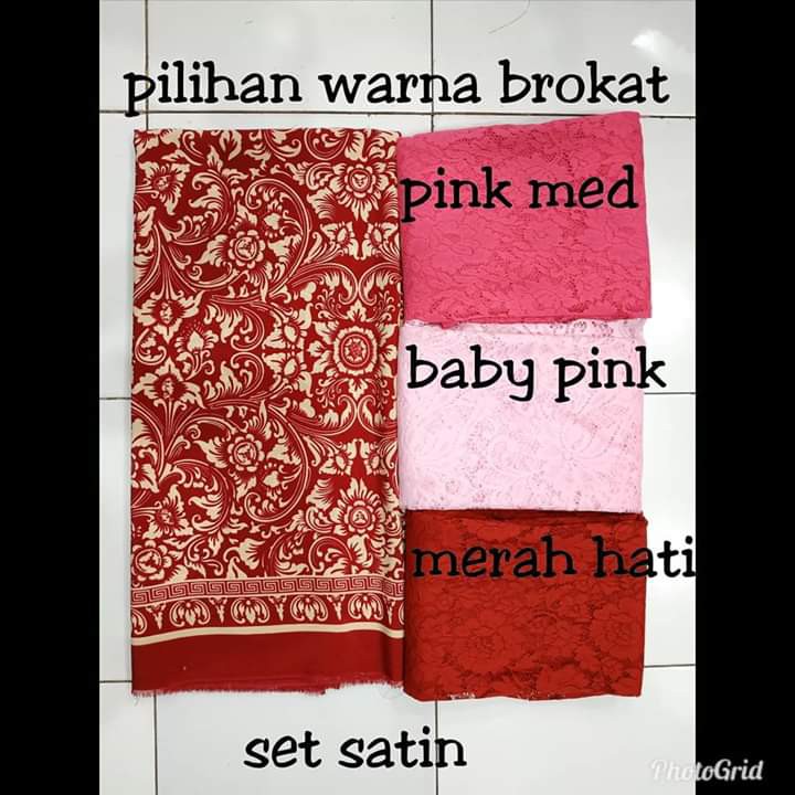 Set Satin Motif Ukir Bali Pilih 1 Warna Brokat Women S Fashion