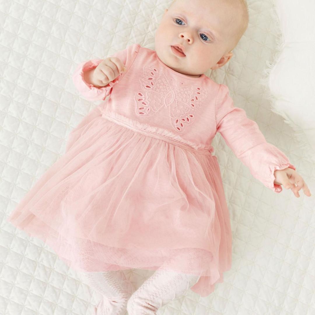 stock premium korean style sweet lace pink sleeves flare tulle frock dress newborn toddler baby gir 1540177895 b10a1c330 progressive
