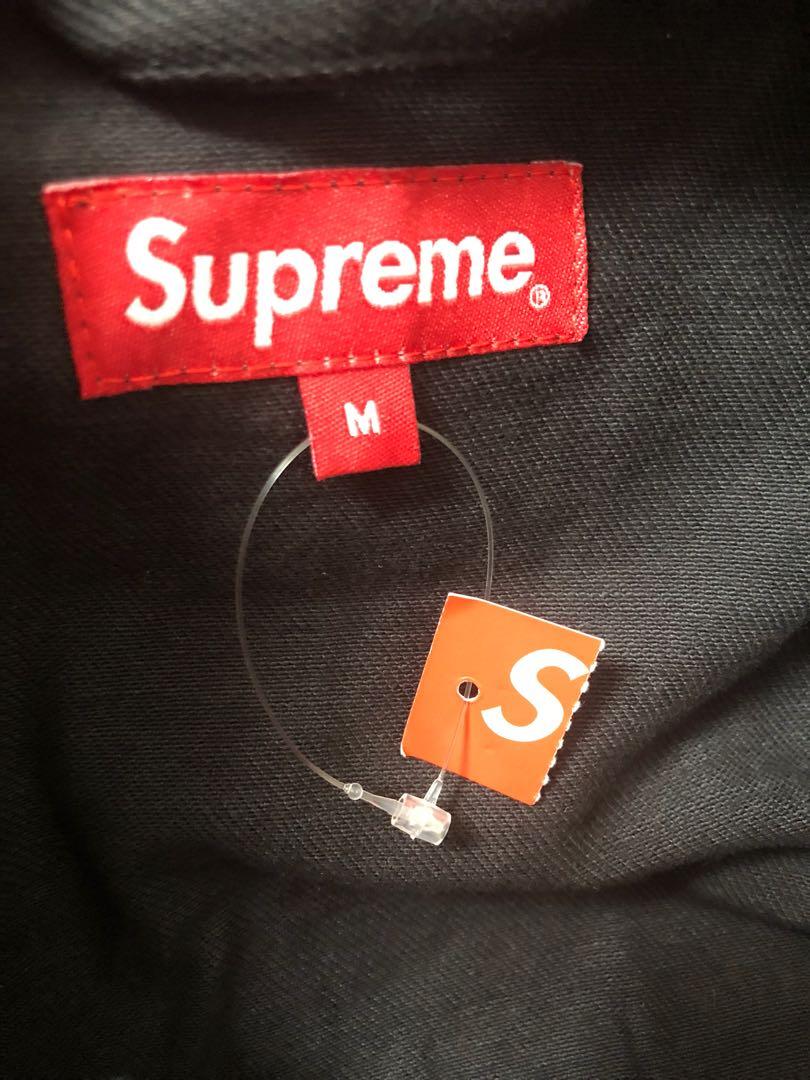 全新supreme snap front twill jacket Sz m new (有單）, 男裝, 外套及
