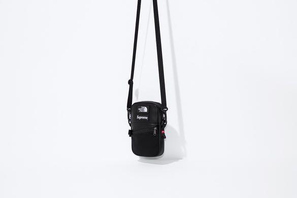 supreme tnf leather shoulder bag