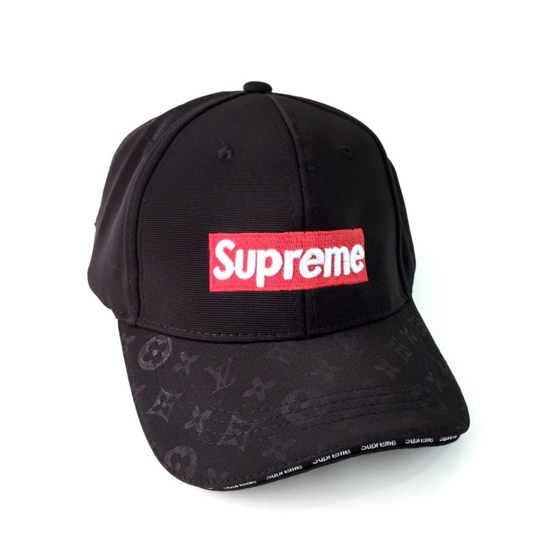 Louis vuitton supreme hat sale black