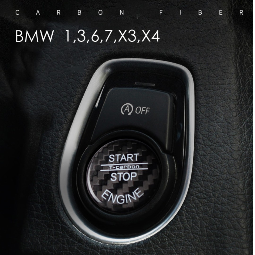 T Carbon Carbon Fibre Push Start Button For Bmw X3 X4 1 3 6 7 Series Car Accessories Accessories On Carousell