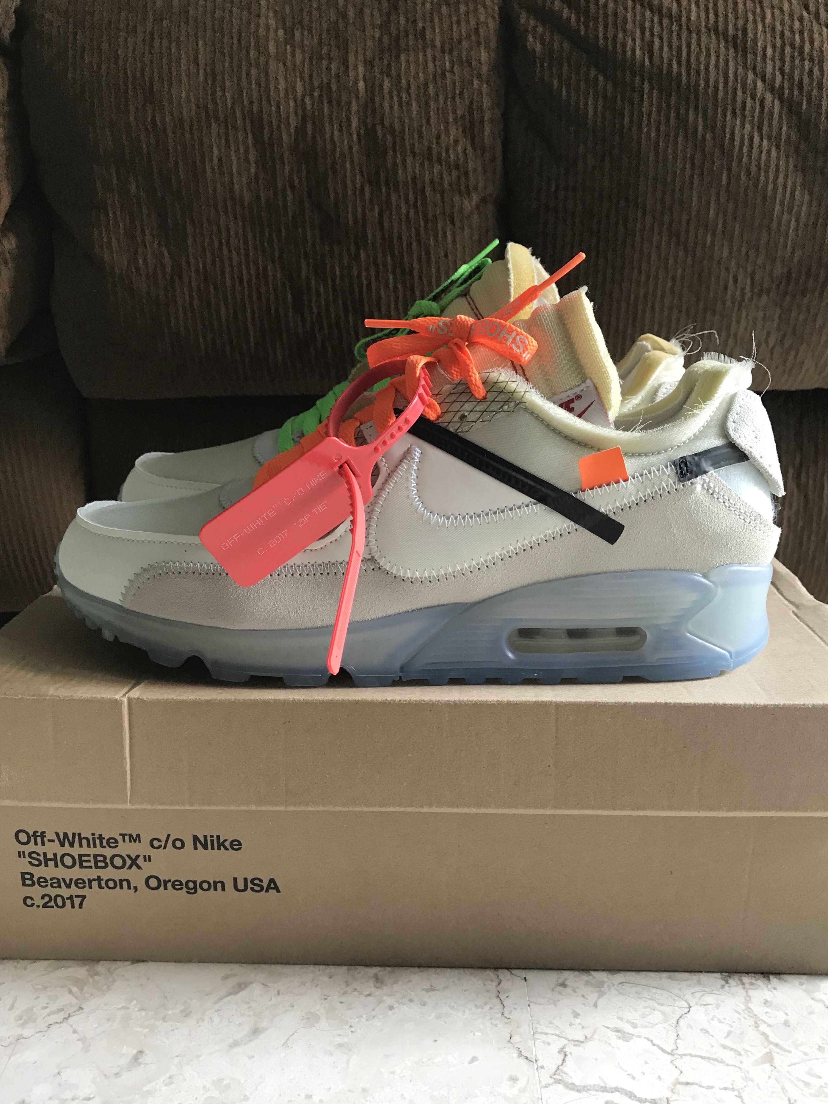 off white air max 90 yellowing