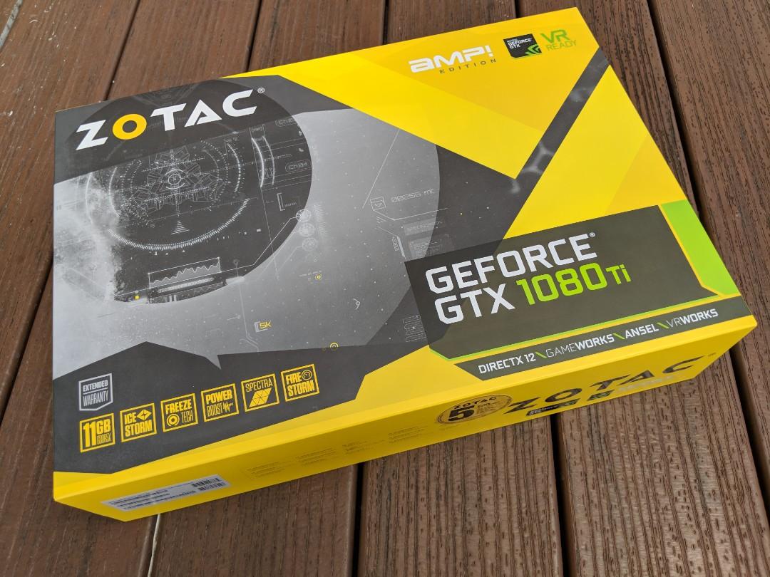 Zotac Geforce Gtx 1080 Ti Amp Edition 11gb Gddr5x 5 Year Warranty Local Set Electronics Others On Carousell