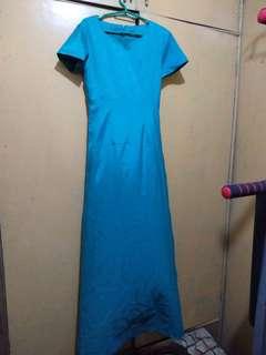 Blue formal gown (floor-length)