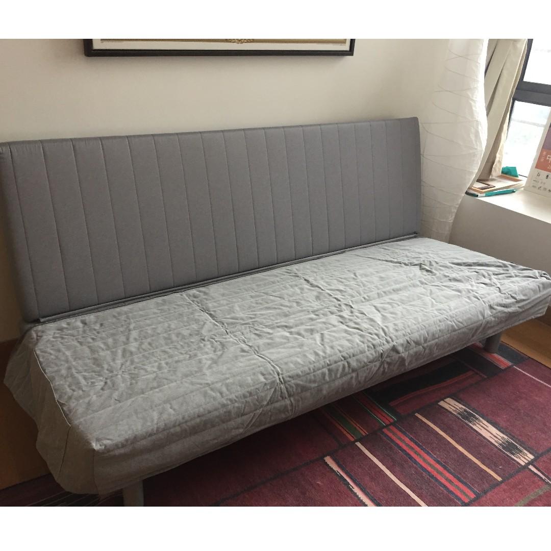 3 seat sofa bed vissle grey backefors model ikea