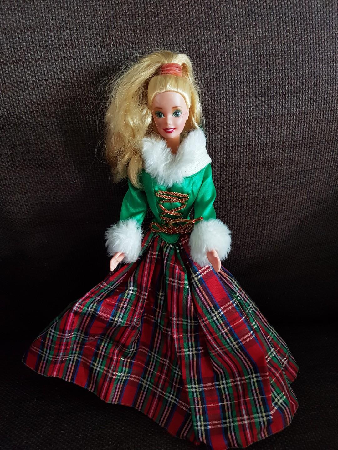 christmas barbie green dress