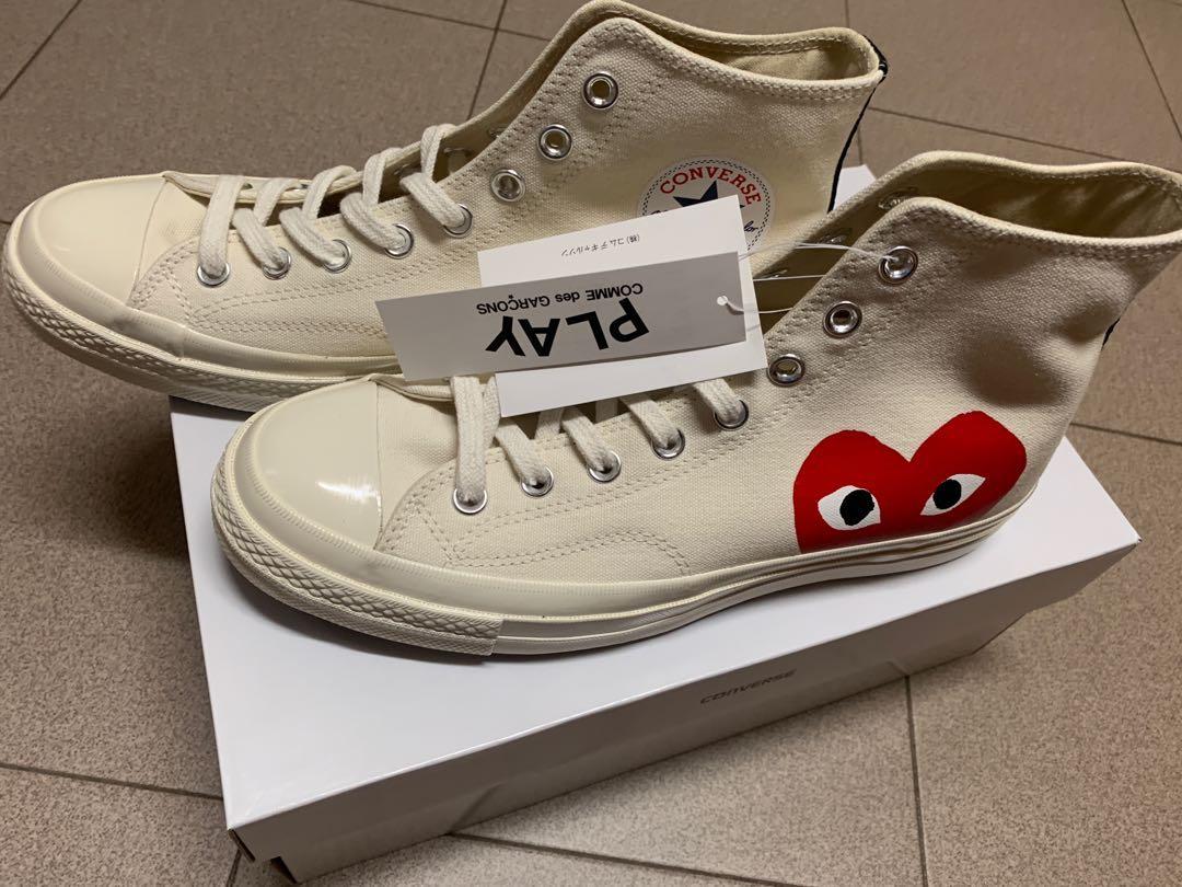 cdg white high top