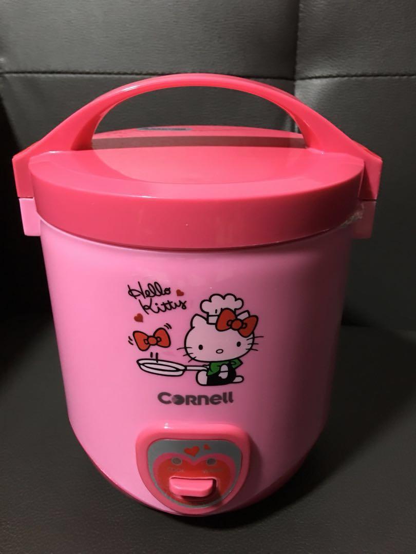 Cornell Hello Kitty Mini Rice Cooker CRCHK106, TV & Home Appliances
