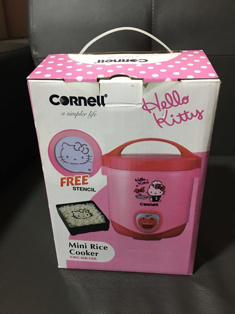 Cornell Hello Kitty Mini Rice Cooker CRCHK106, TV & Home Appliances