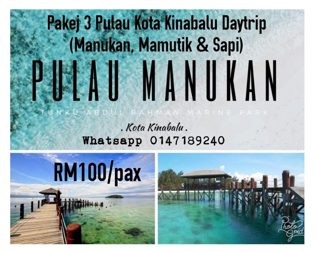 Daytrip Pakej 3 Pulau Kk Sabah Tickets Vouchers Attractions Tickets On Carousell