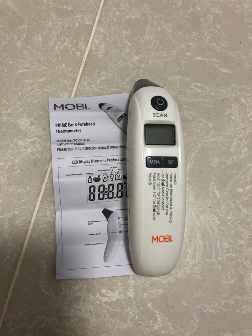 Ear and Forehead Thermometer (can use to detect milk/foods’ temperature), Health & Nutrition