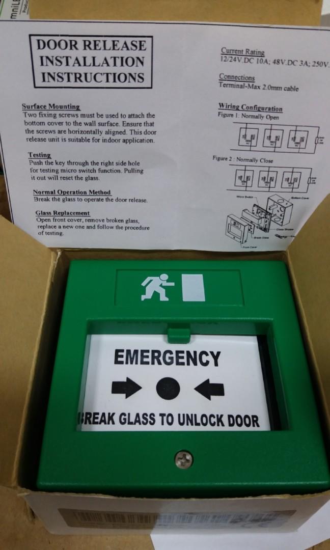 Emergency Door Release Green Electronics Others On Carou