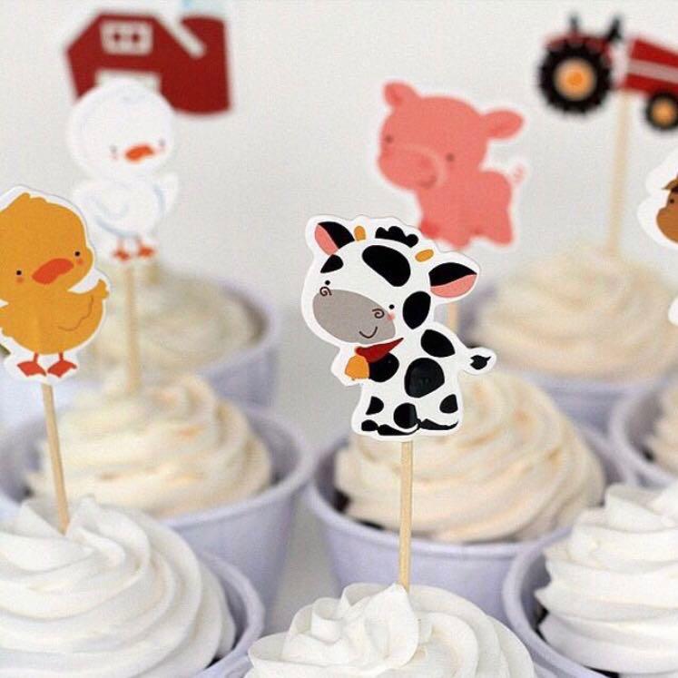 Farm / Barn cake / cupcake toppers, Hobbies & Toys, Stationery & Craft