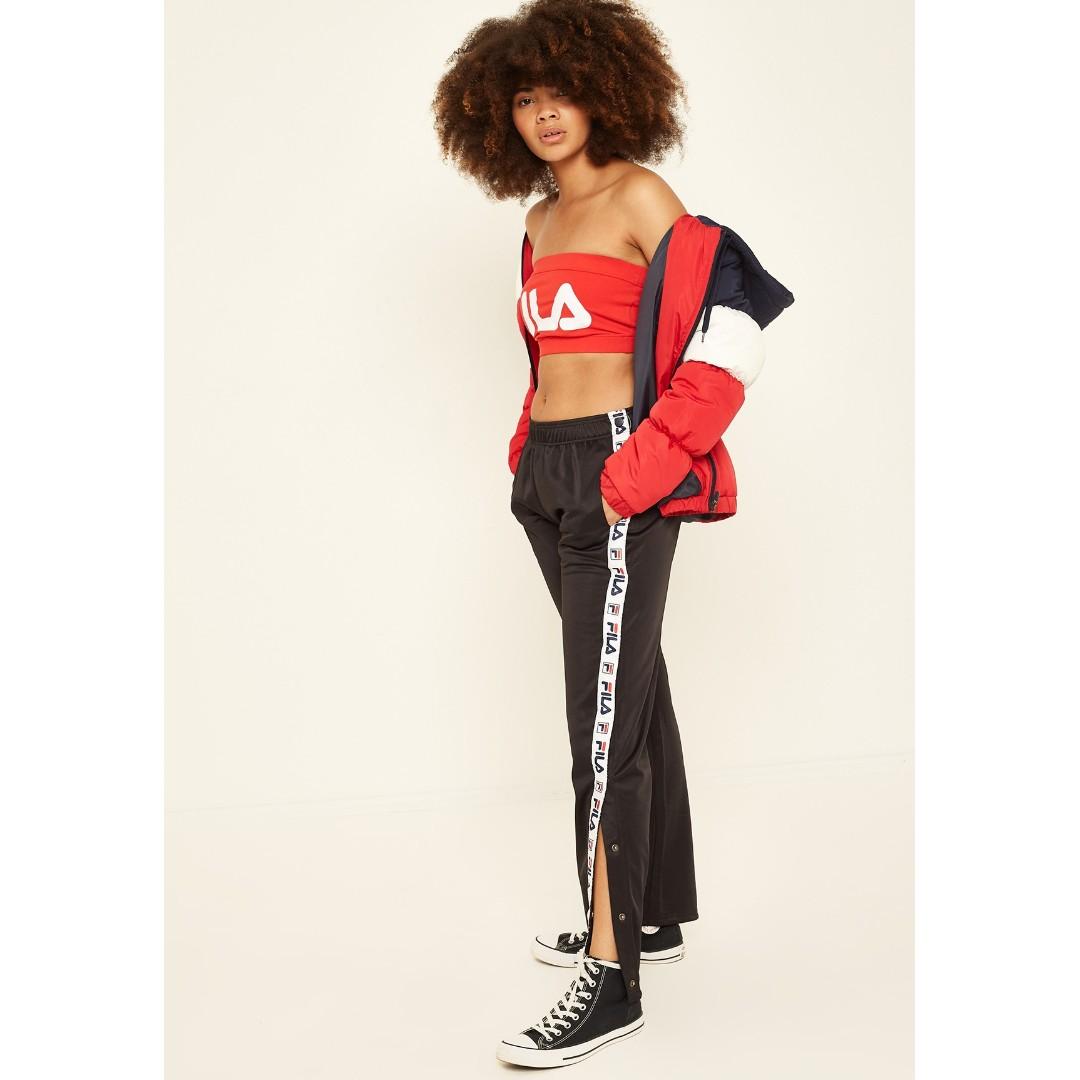 snap track pants womens