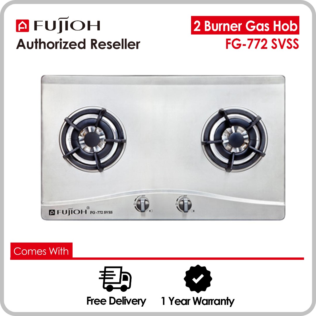 Fujioh FG772 SVSS 2 Burner Hob with Stainless Steel Top, TV & Home