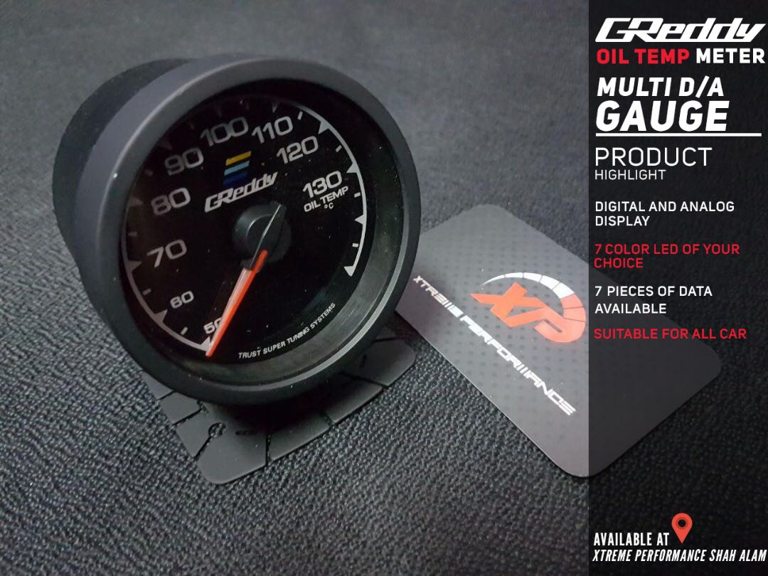 Greddy Oil Temperature Multi Da Gauge Thailand 7 Color Analog Digital Display Auto Accessories On Carousell