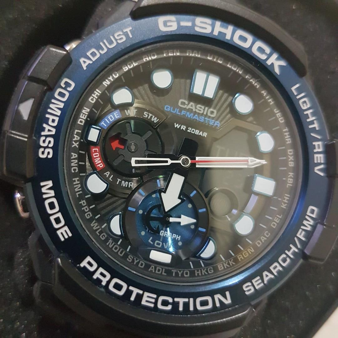 G-SHOCK GULFMASTER GN 1000B-1ADR, Fesyen Pria, Jam Tangan di Carousell