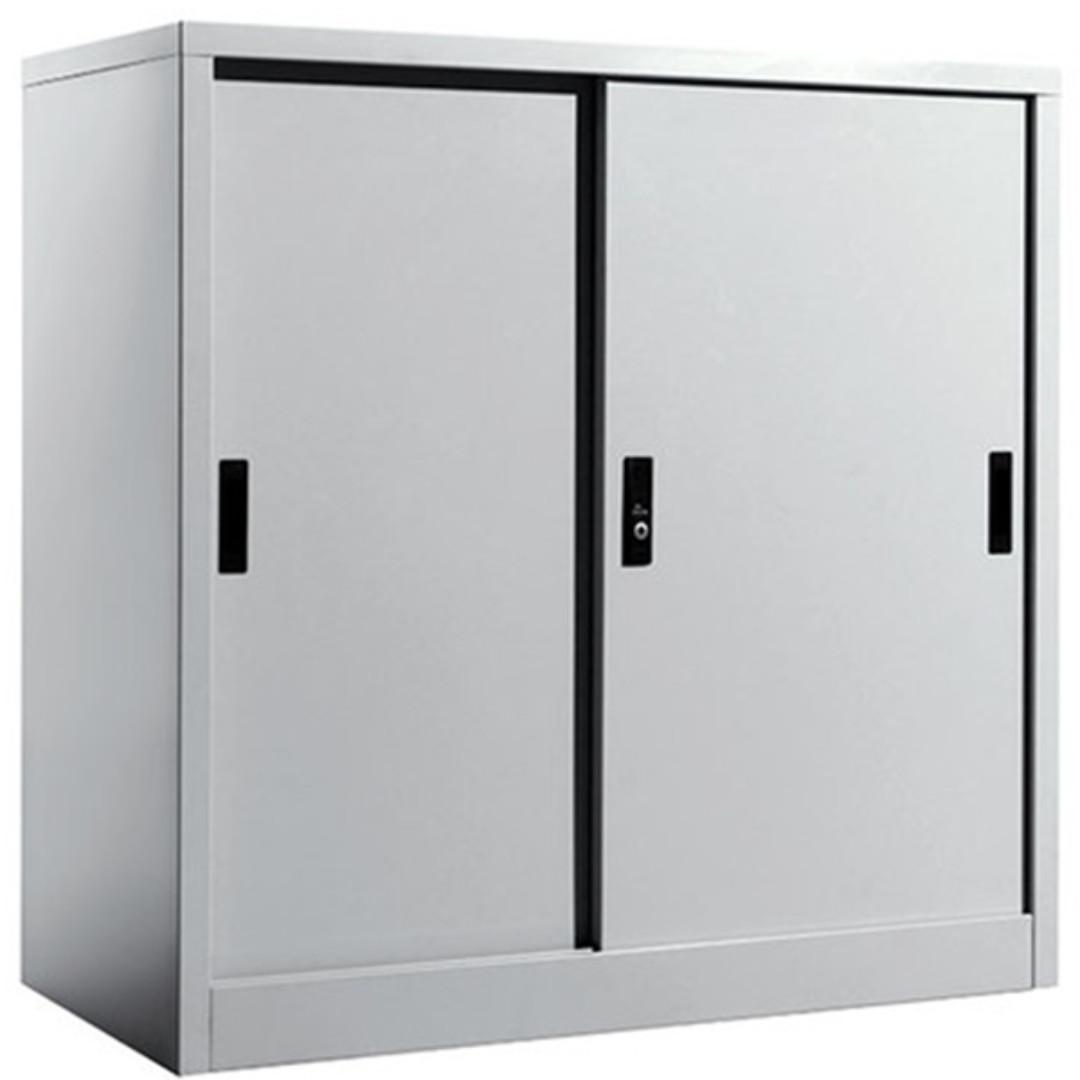 Half Height Steel Sliding Door Cabinet Furniture Shelves