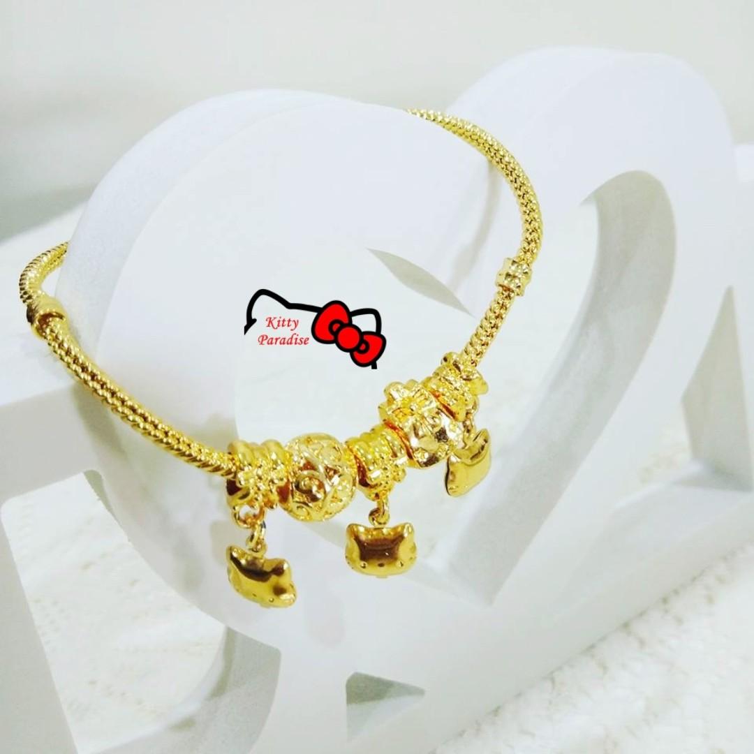 Hello Kitty 24k Gold Bracelet 04 G522007M