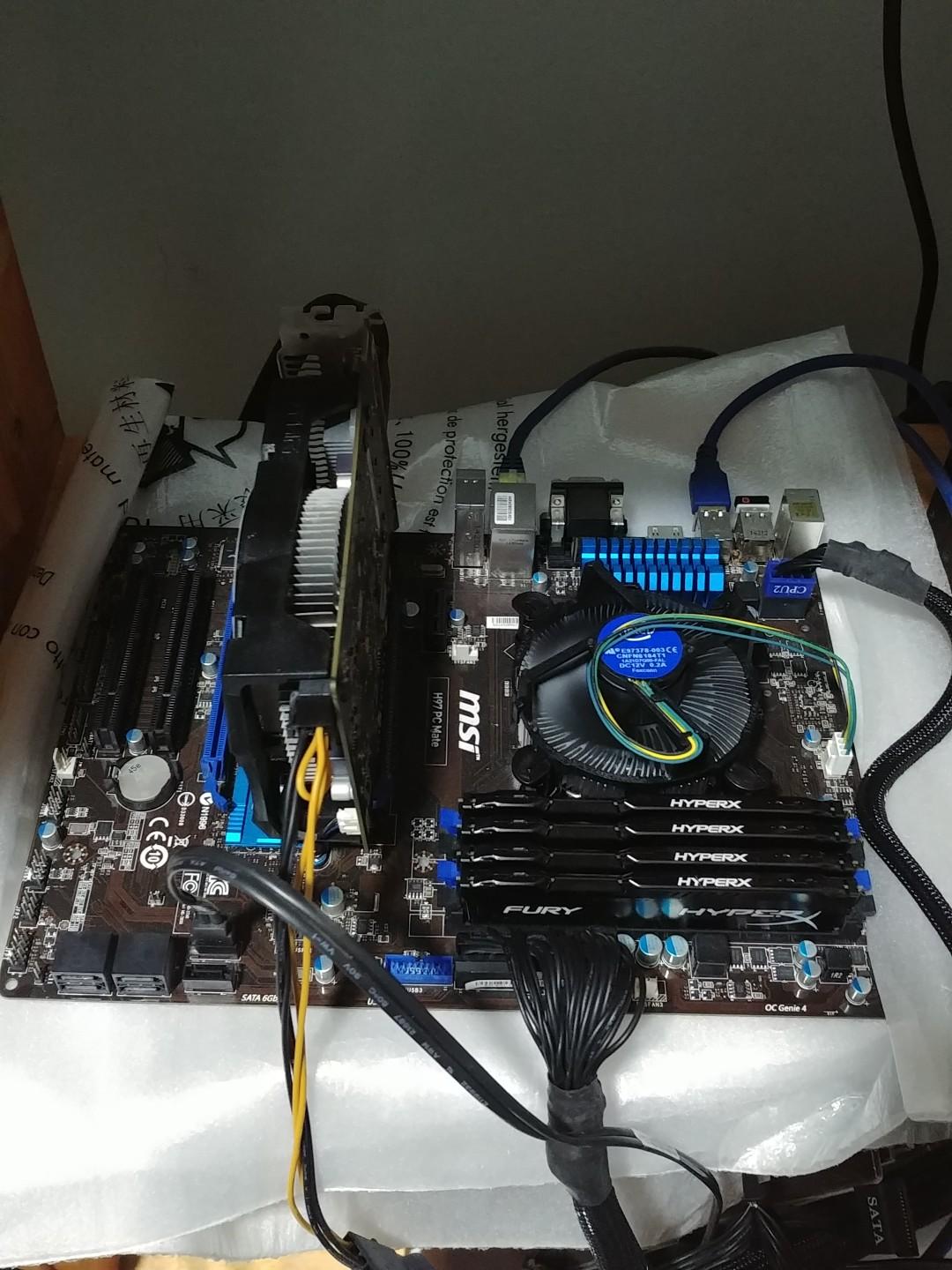 Intel i7 4790 cpu with motherboard and 32gb ram, Computers & Tech