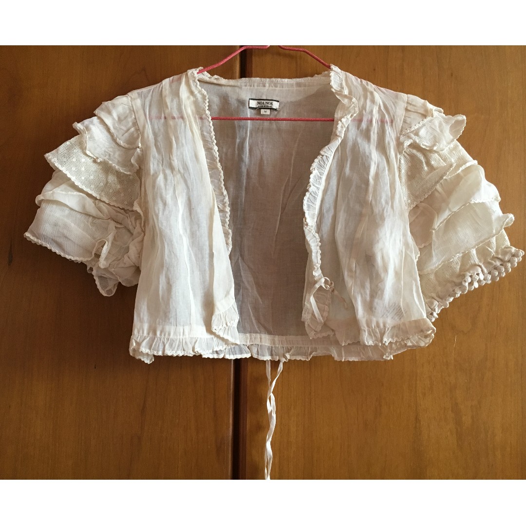 Ivory chiffon bolero from Noa Noa Women s Fashion Tops Blouses