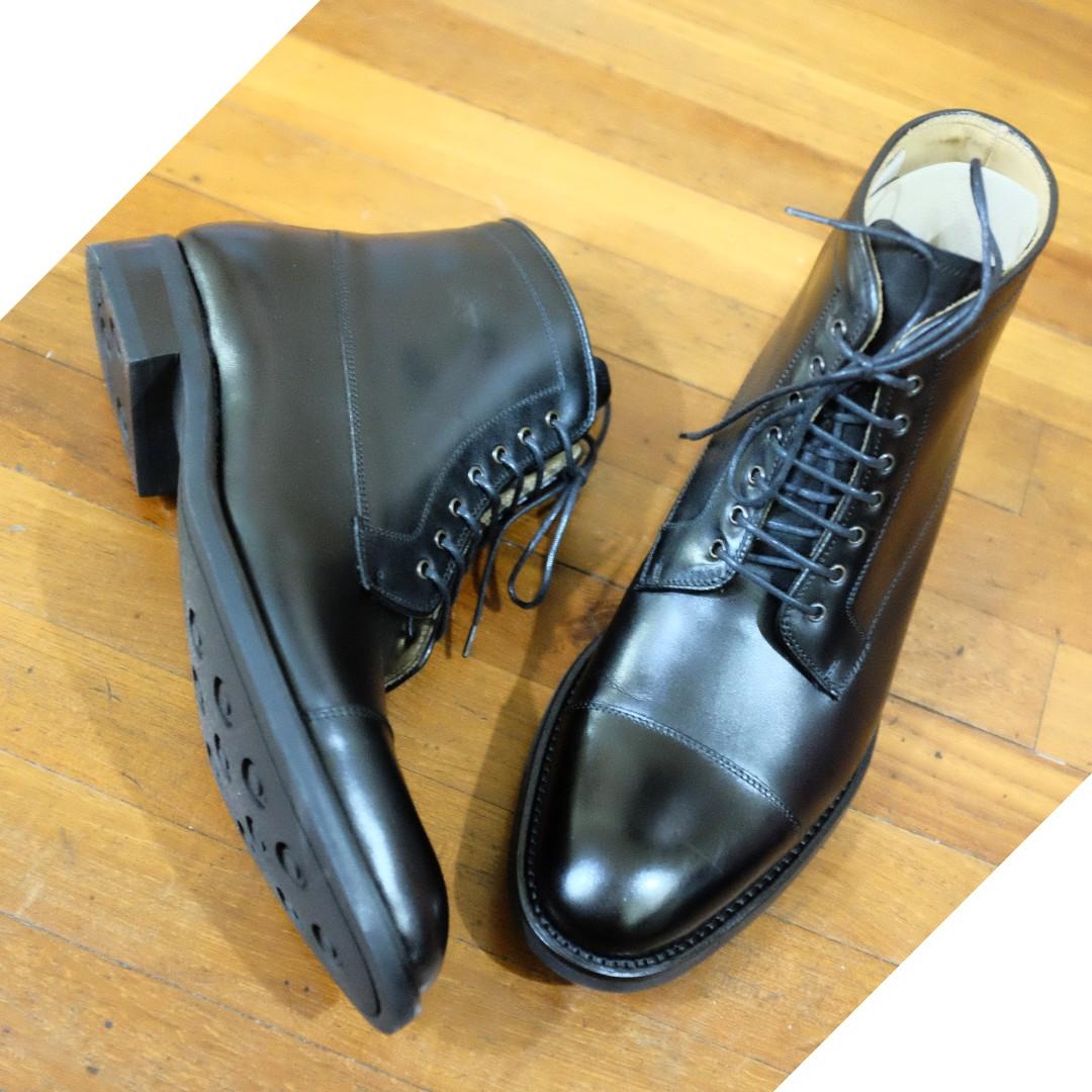Jack Erwin Black Cap Toe Boots US10.5 Men s Fashion Footwear