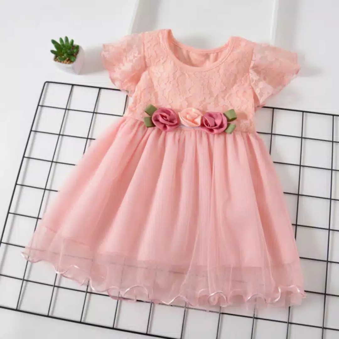 Kaylee Dress Dress Pesta Anak Perempuan Import Gaun Pesta Bayi