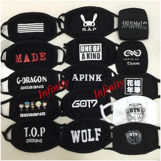 Kpop Face Mask Mouth Mask Entertainment K Wave On Carousell