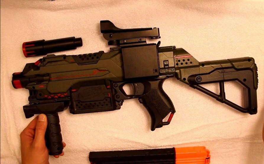 Nerf laser pointer (Category: Craft Supplies & Tools) located in Singapore. Submitted by vectorx.tactical (Listing ID 191277118, Image 4). Description: Nerf longshot pistol $4 +++++++++++++ Holographic dot sight Fits 20mm rail Material: plastic body. Nerf rail is 18mm width, simply insert something (tape, cloth) in between to attach on. Note: there is no brand printed on the sides. $6 ---------- Holographic dot sight Fits 20mm rail Material: meta