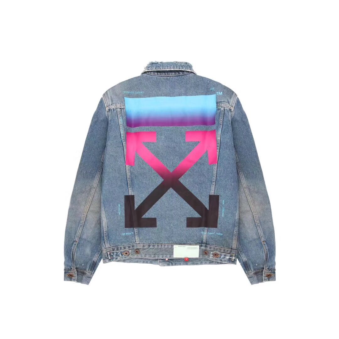 red jacket denim