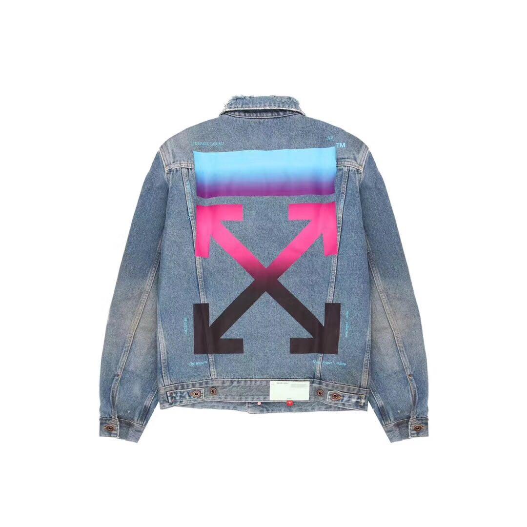 off white gradient denim jacket