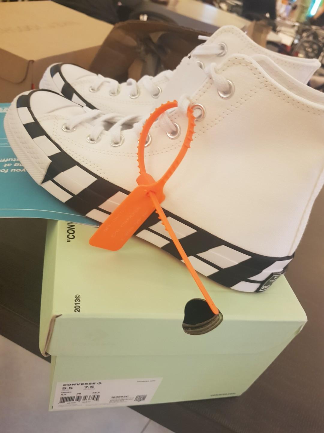 off white converse size 5.5