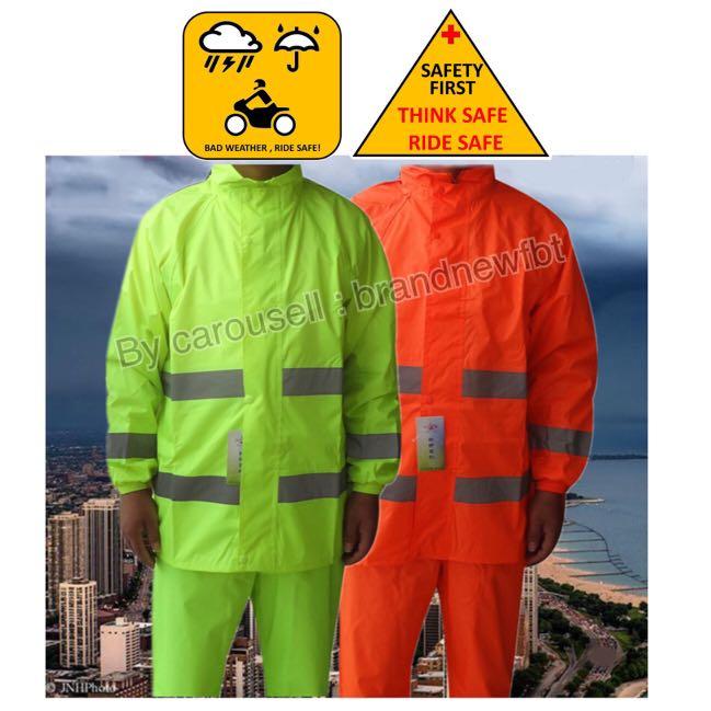 Rain gear with deals reflective stripes