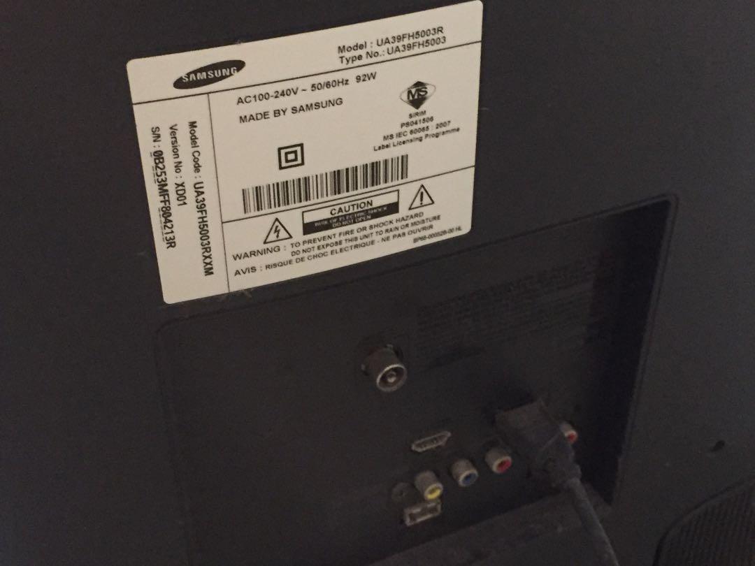 Samsung TV 39 inch, TV & Home Appliances, TV & Entertainment, TV on