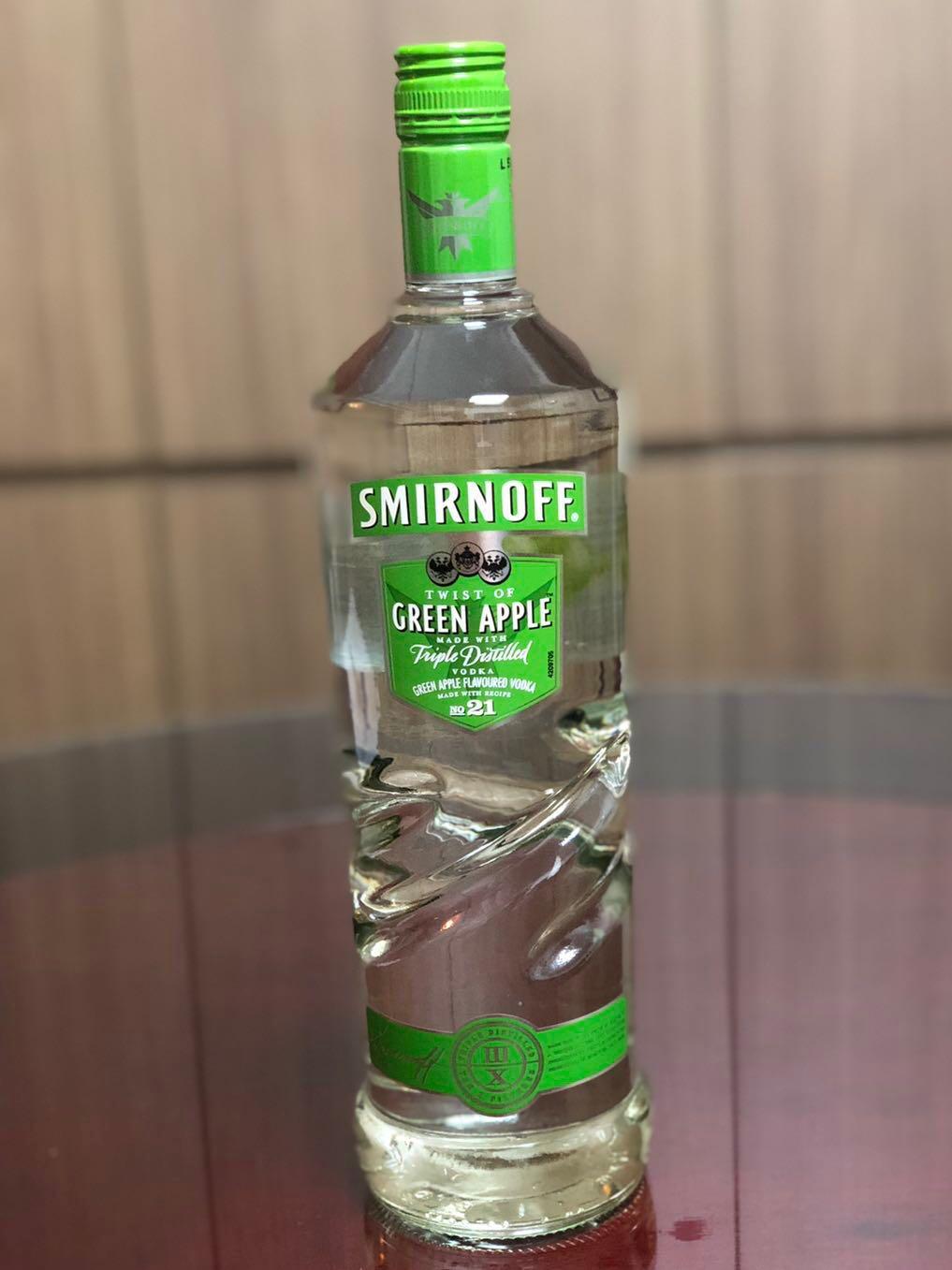 Smirnoff Green Apple Vodka 1l Food Drinks Beverages On Carousell