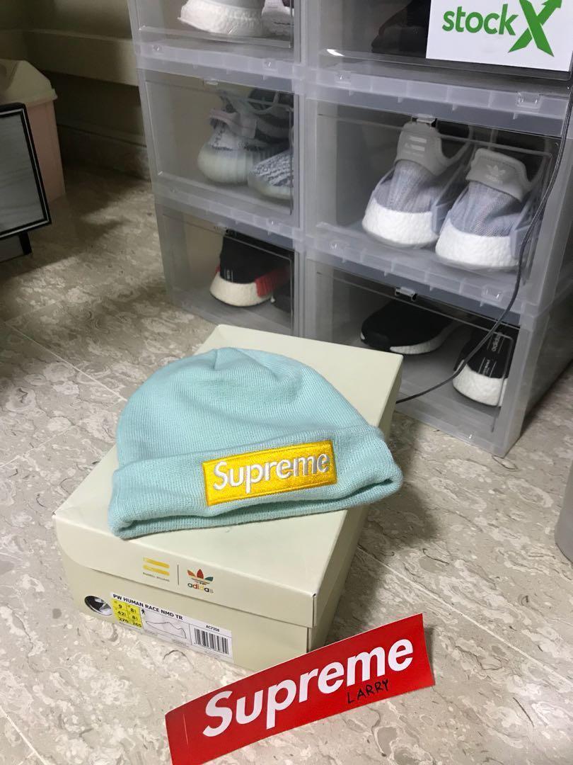 Supreme Ice Blue Box Logo Beanie Men s Fashion Tops Sets Hoodies on Carousell